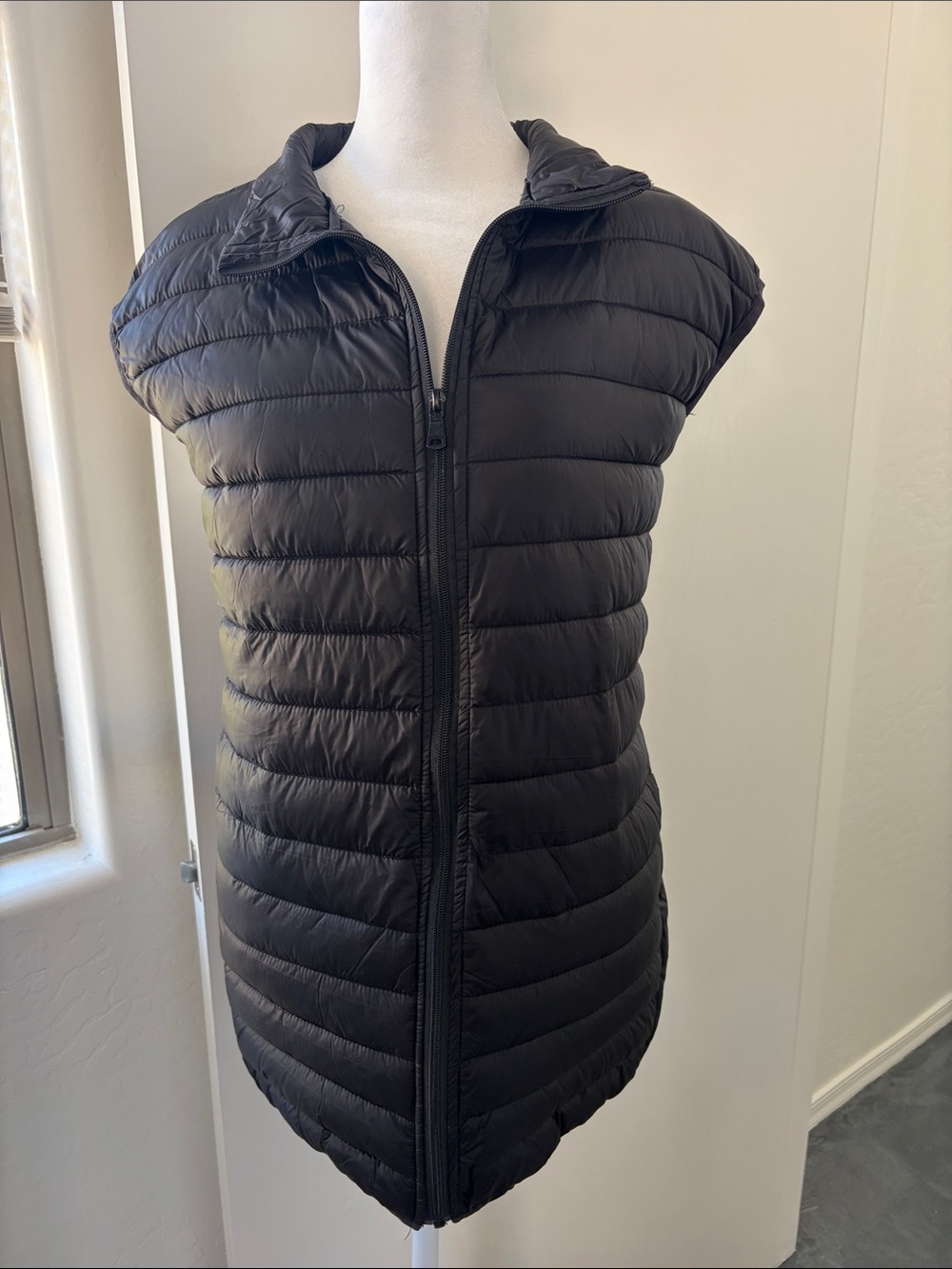ICON Black Quilted Vest with USA Logo Accent
